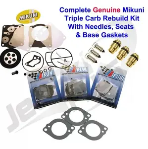 Genuine Mikuni Triple Carburetor Rebuild Kit for Yamaha GP1200R & XL1200