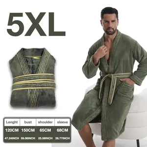Luxury Gold Thread Bathrobe, Thick Warm Knee-Length, Long Sleeve, Quick-Dry Absorbent, Spa & Hotel Use, Unisex, Christmas Halloween Gift