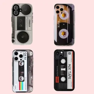 Vintage Cassette Tape Style Phone Case For iPhone 7 to iPhone 17.