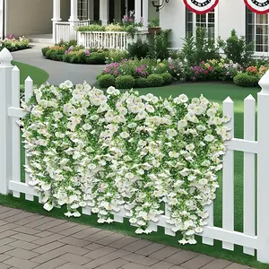 Artificial white verbena and realistic imitation eucalyptus flowers, very suitable for decorating homes, hotels, offices, weddings, parties, gardens, porches, and cottages, suitable for both indoor and outdoor environments, and an ideal choice for Mother'