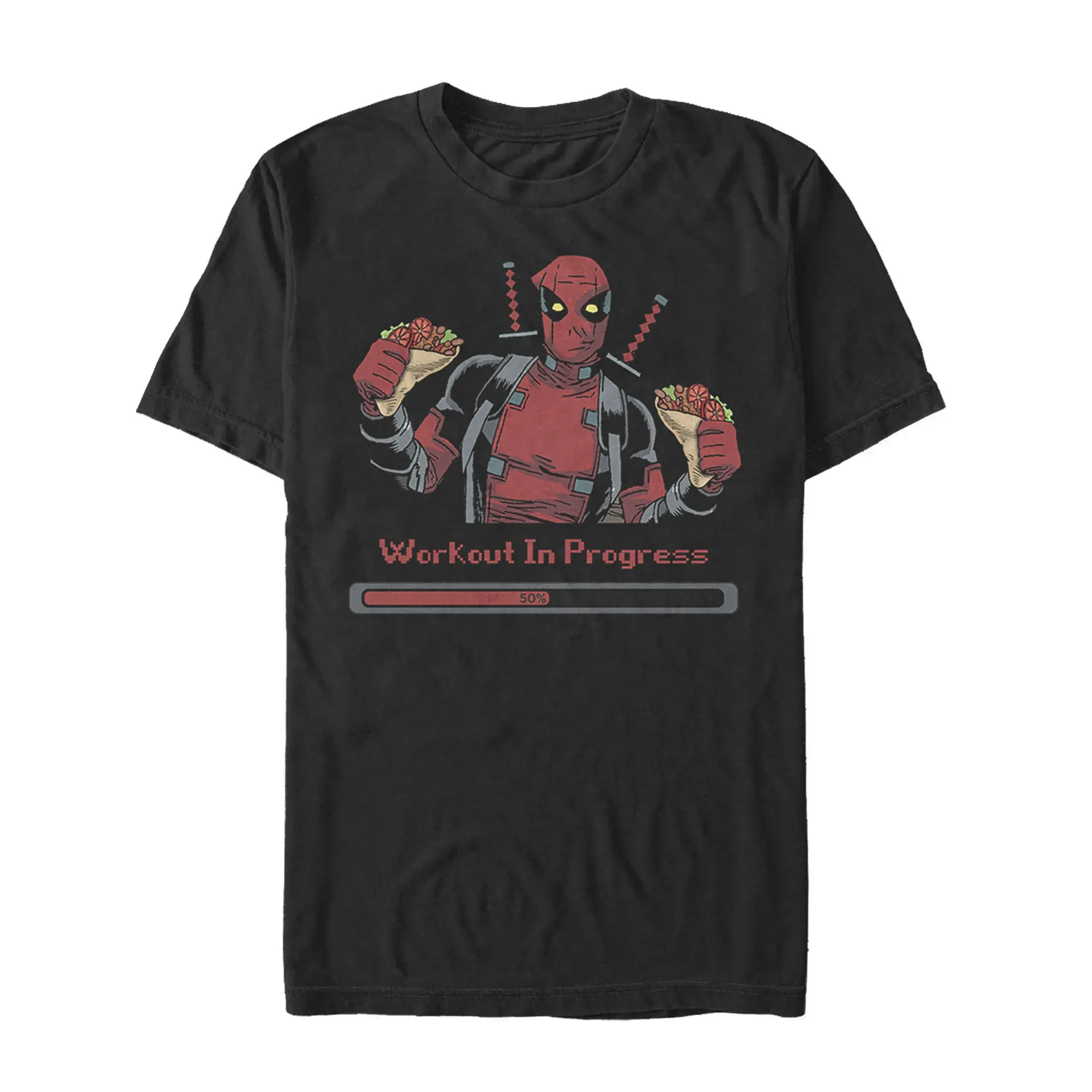 Men's Marvel Deadpool Workout in Progress T-Shirt