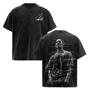 TRAVIS Astro Rapper Cactus Style Houston Hip Hop Icon Oversized Acid Wash T-Shirt