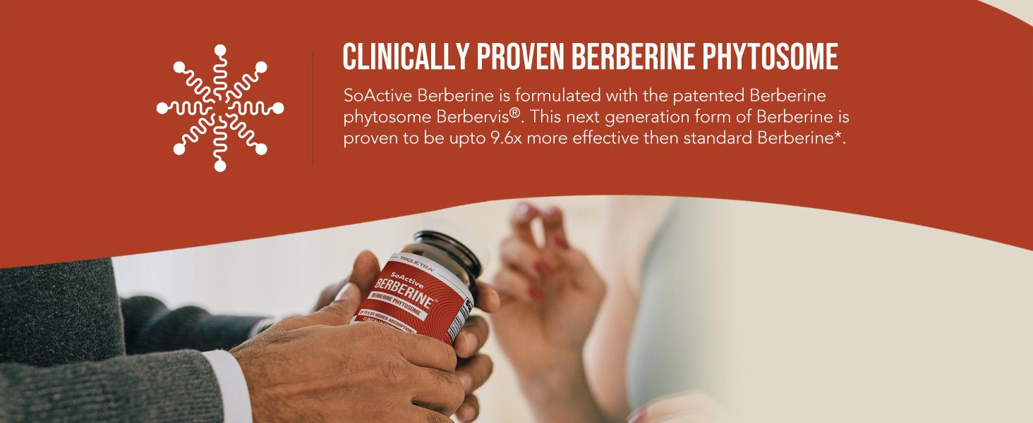 SoActive Berberine | High-Absorption Berberine Phytosome – Clinically Validated Formula for Heart and Cellular Health – 60 Servings Healthcare Fitness dietary