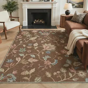【Deals For You Days】GENIMO Soft Area Rug – Non-Slip, Pet Friendly, Machine Washable Floor Rug, Home Carpet Perfect for Living Room, Bedroom, Kitchen, Hallway Decor ,ARF027-RED