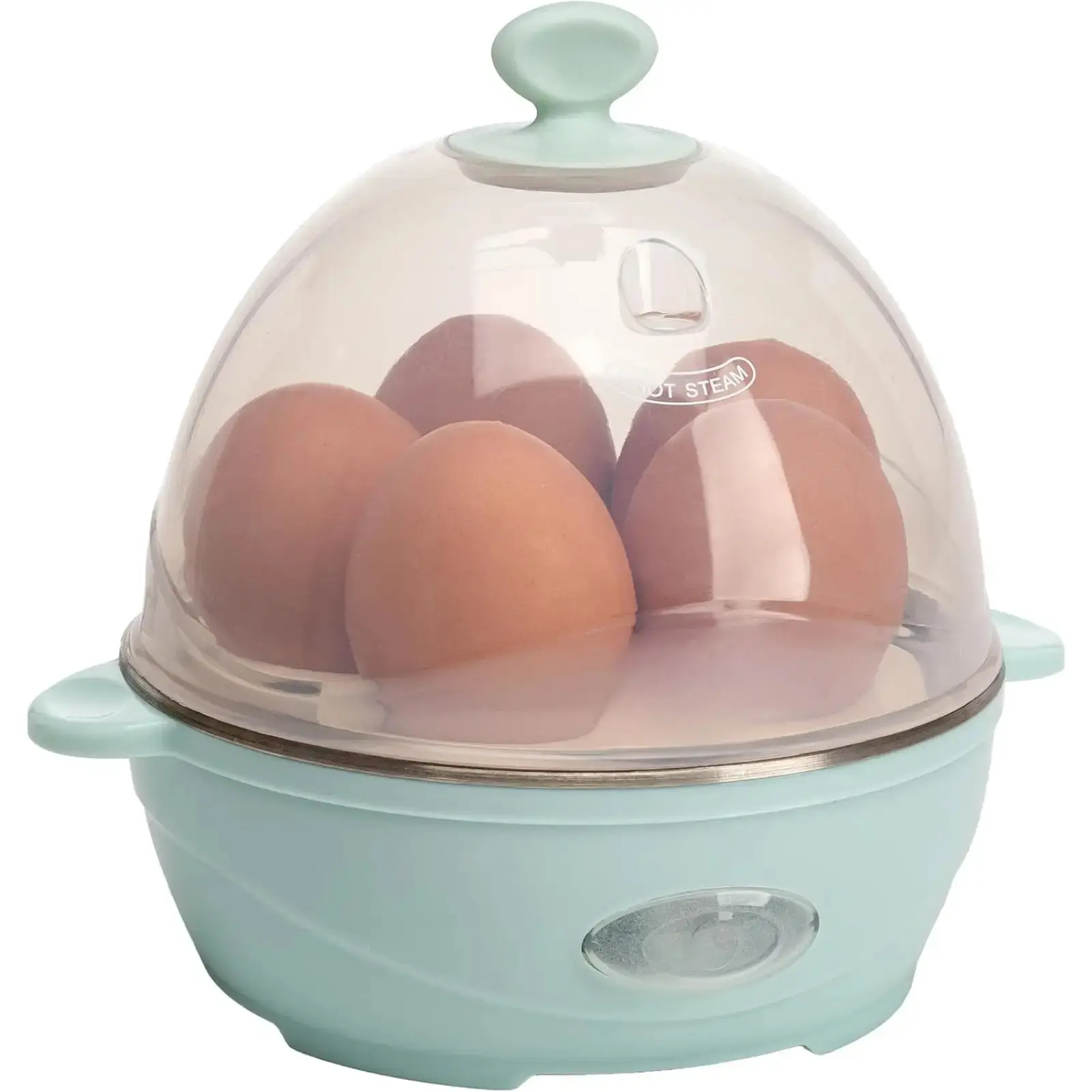 New Deal - Mini Rapid Egg Cooker, 5-Egg Capacity for Perfect Hard Boiled Eggs or Omelets, Auto Shut Off, Aqua