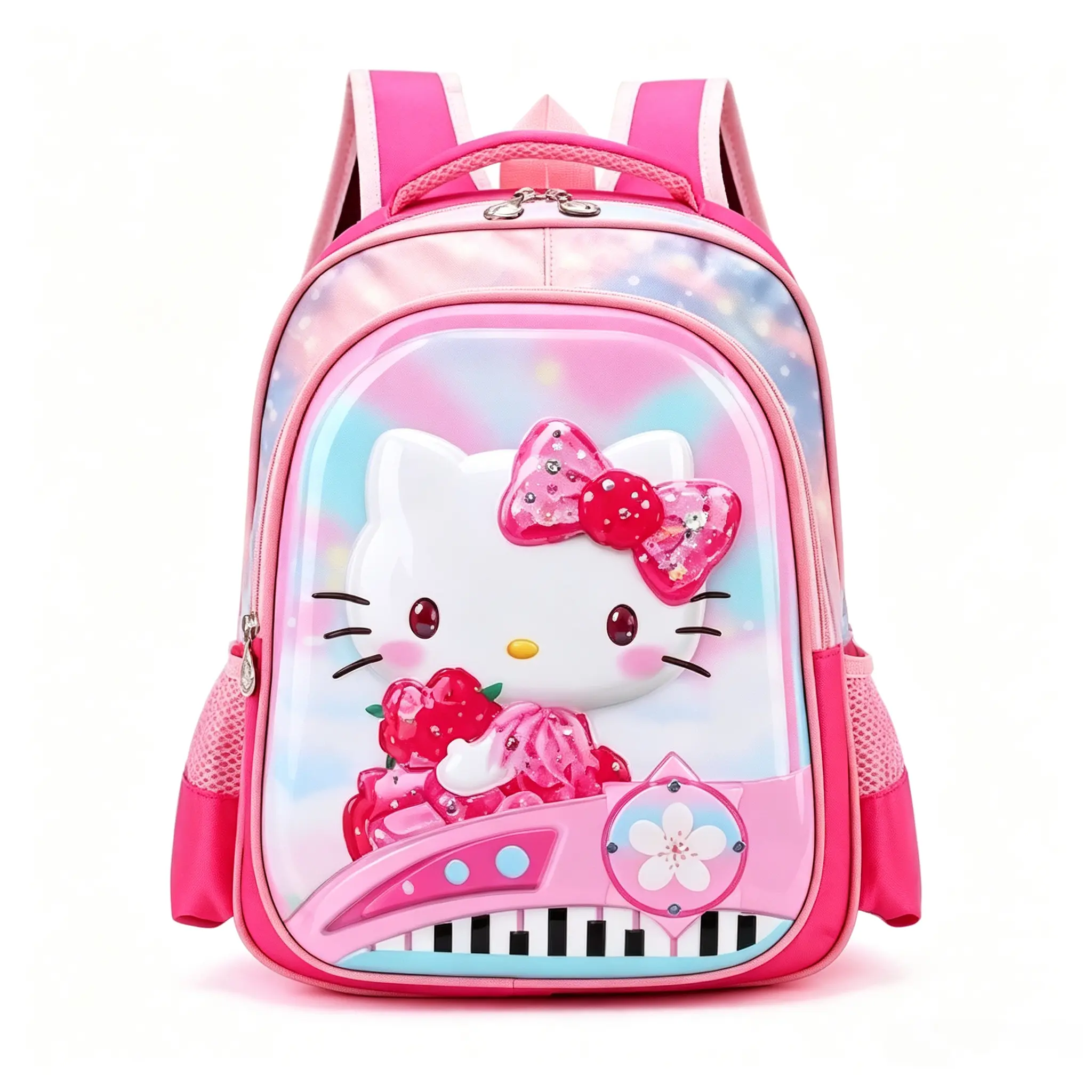 Sanrio Hello Kitty Backpack, Cute Lightweight Daypack Casual Bookbag for School Travel Daily Use
