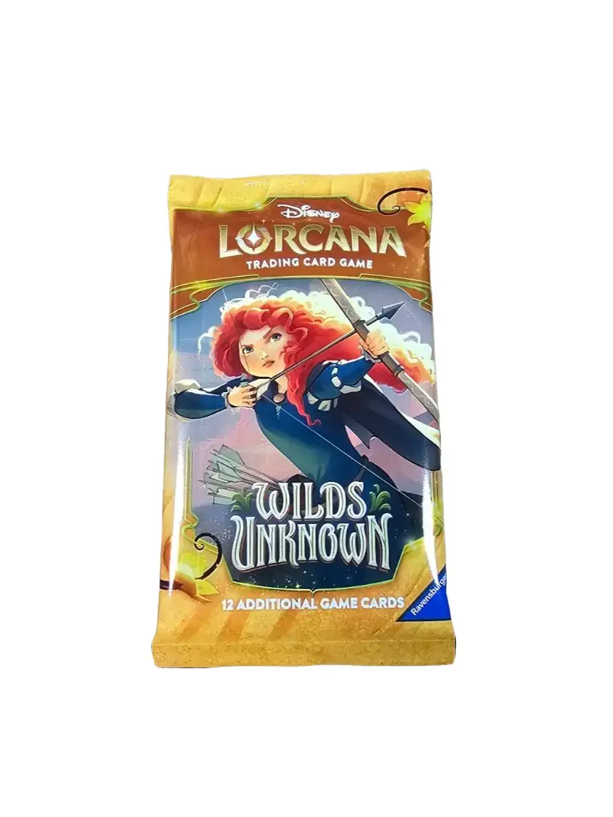 (1) Lorcana Wilds Unknown Factory-Sealed Single Booster Pack, Includes Chase Cards