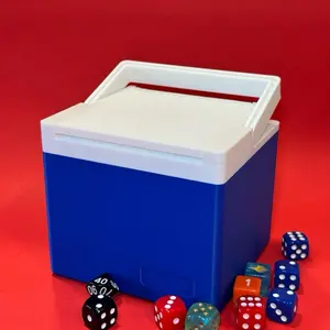 Blue Ice Cooler Deck Box With Dice Tray For Magic The Gathering MTG EDH Commander Custom Deck Box TCG Storage Fits 100 Double Sleeved Tcg Cards