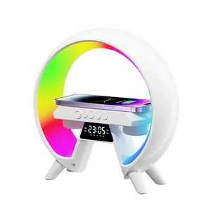 Night G Light Colorful Clock Lamp with Wireless Charging Speaker & RGB Ambient Lighting