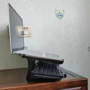 Portable Laptop Stand with Detachable Arm, Adjustable Height Desk Holder, Ergonomic Keyboard Stand, Abs Material, Home Office Use, Computer Stand