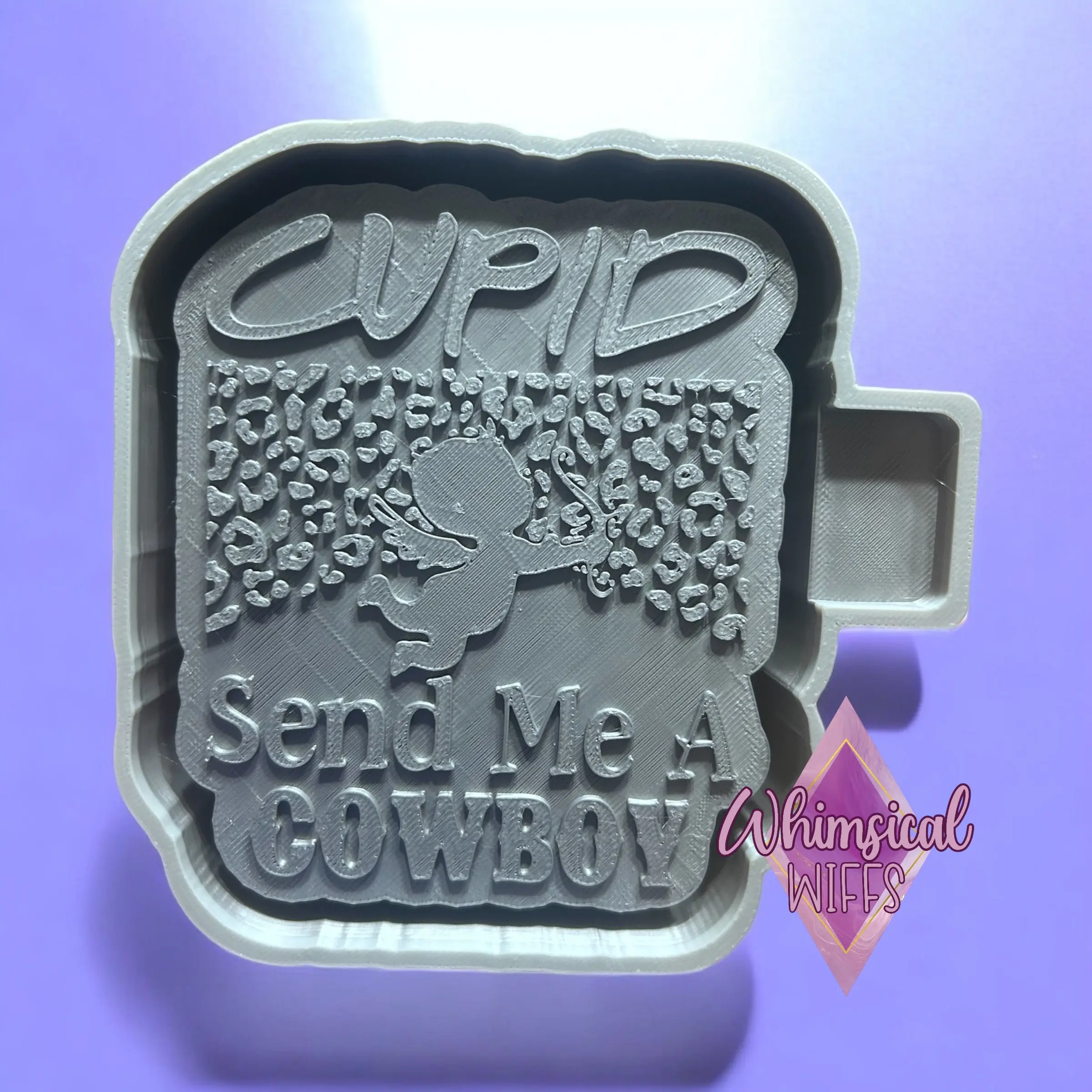 Whimsical Wilfes Cupid Send Me A Cowboy Hand Poured Silicone Mold Heat Safe Up To 400 Degrees 3.55in x 4.25in
