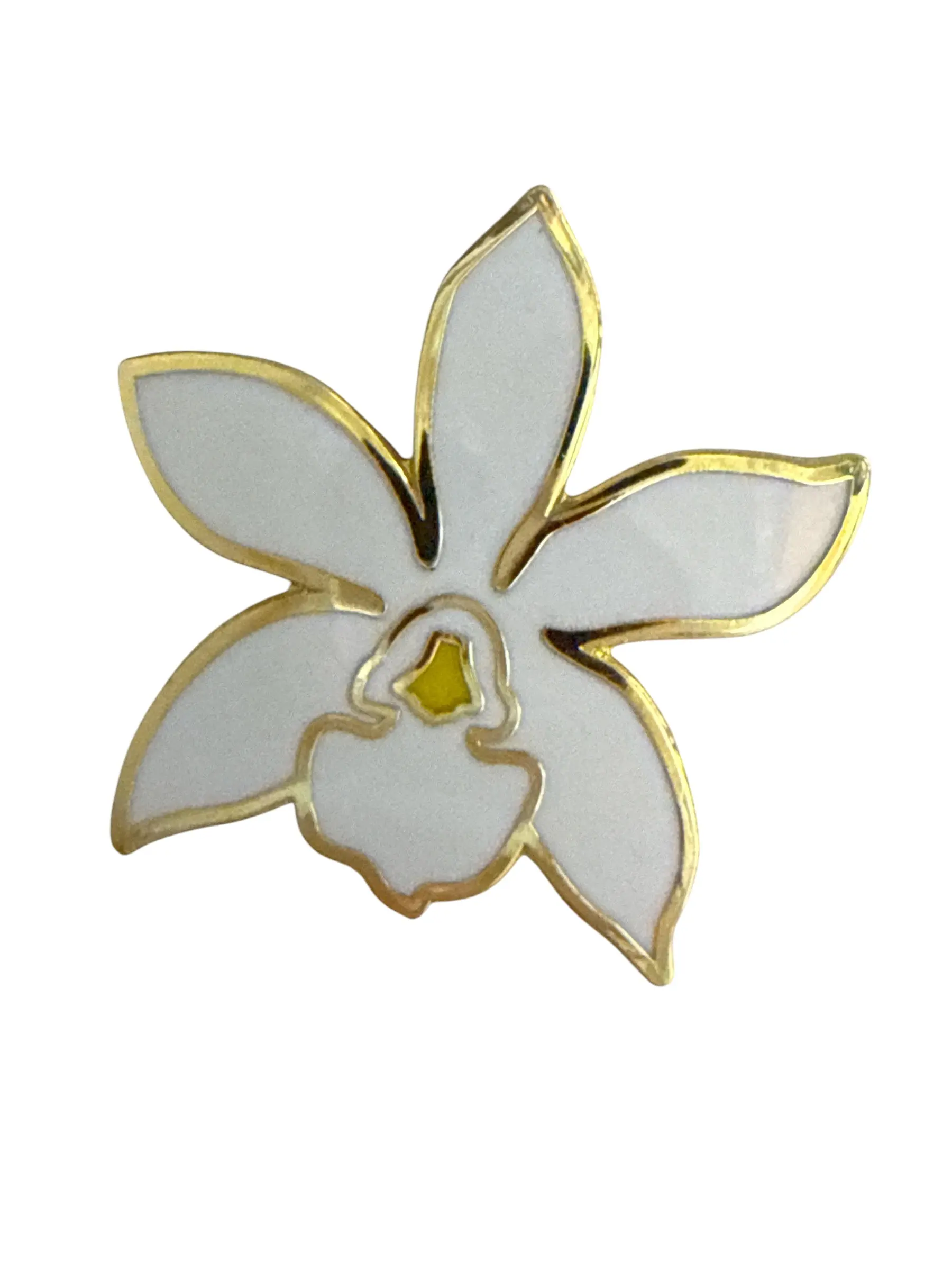 Cattleya Orchid Flower Enamel Lapel Pin