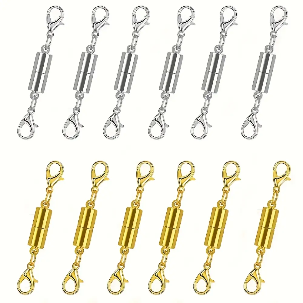 Magnetic Clasps for Unisex Necklaces & Bracelets - Interlocking Chains, Adjustable Chains, Ring Jewellery Clasps, DIY Jewelry Decoration Supplies, Interlocking Magnetic Chains