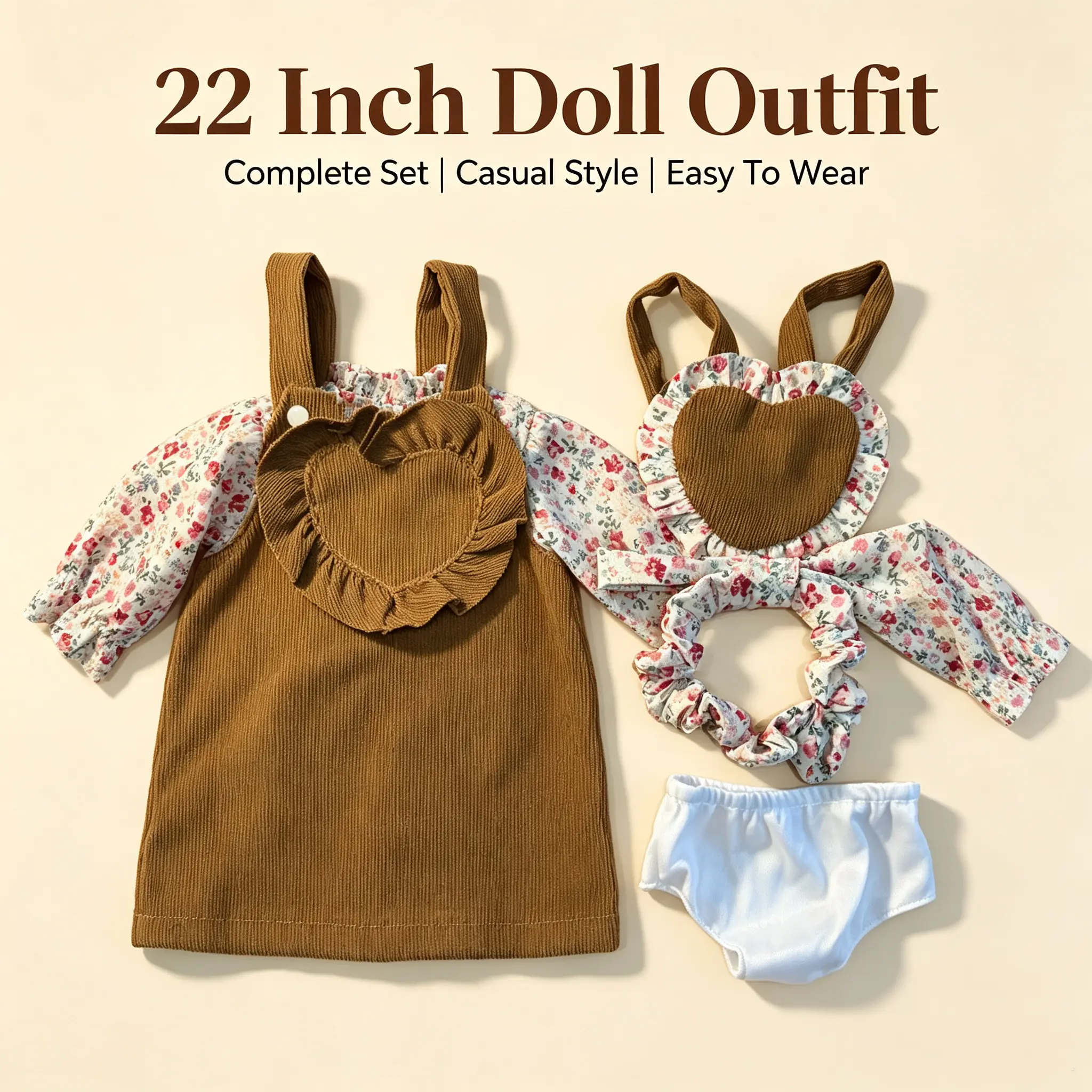 17-22 Inch Reborn Doll Clothes and Accessories Set with  Fashion Dresses Gowns Ideal for doll dress-up and pretend play,Best Role Playing Toy,Clothes For Dolls,Kids’ Birthday & Girls Christmas Gift