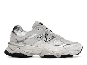 New Balance 9060 White Black Metallic Silver Men's / Women's Perfect Casual Daily Lifestyle Sneaker Fashion Footwear Gym Walking Shoe Running Sneaker