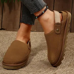 Women's Sandals Convertible Suede Clogs Adjustable Back Strap Mules Indoor Outdoor Shoes Springfresh