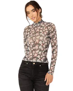 Sadie Women's And Sage Dreamchaser Mock Neck Long Sleeve Top - Le3268