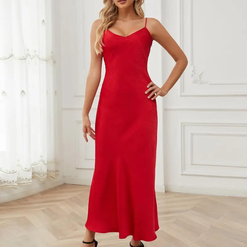 V neck Bias Cut Premium Satin Adjustable Strap Slip Maxi Dress Floral  Strapless Mesh Maxi Dress - TikTok Shop