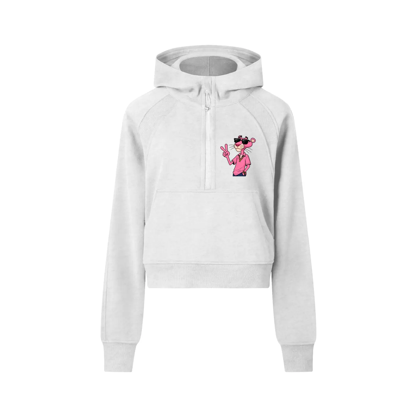 Cropped Half-Zip Hoodie