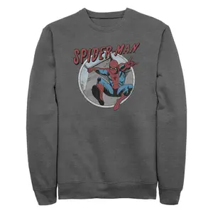 Men's Marvel: Spider-Man Distressed Spider-Man Circle Sweatshirt