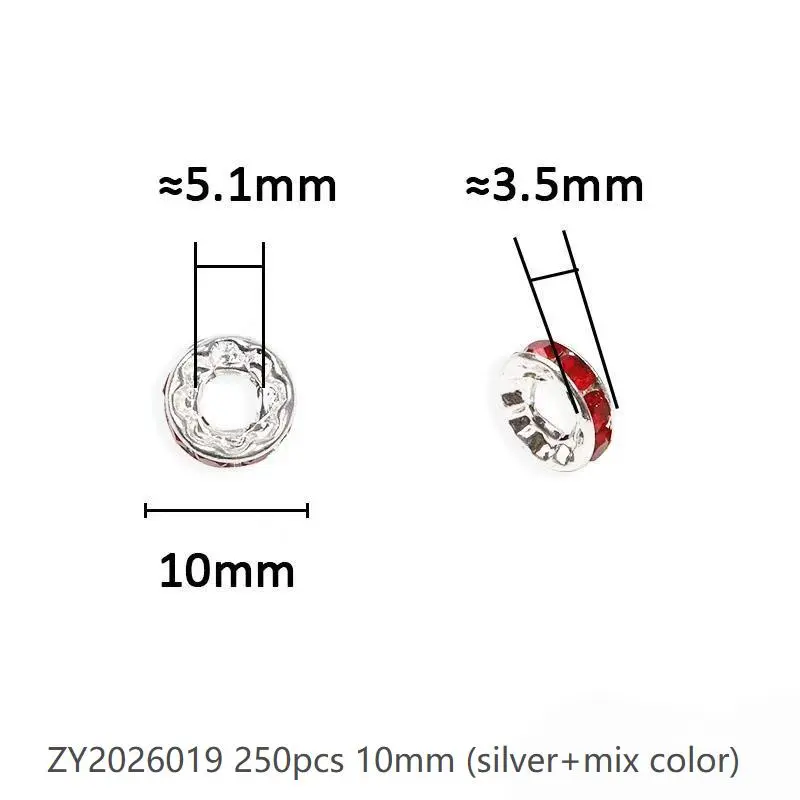 #131 (10mm 250pcs) Sliver MlX ZY2026019