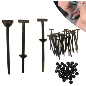 50Pcs Nylon Universal Cable Tie Buckle,Heavy Duty Self-Locking Nylon Zip Ties Holder，Multipurpose Plastic Cable Ties Tool for Car Daily Repair button multi-purpose cable tie tool