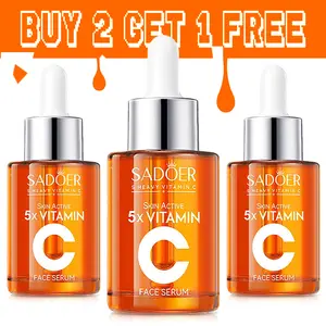 【BUY 2 GET 1 FREE】Vitamin C Face Serum 30MLHydrating Essence with Hyaluronic Acid & Centellafor Dull Skin Uneven Tone Fine Lines Pores Dry SkinMoisturizing Toner