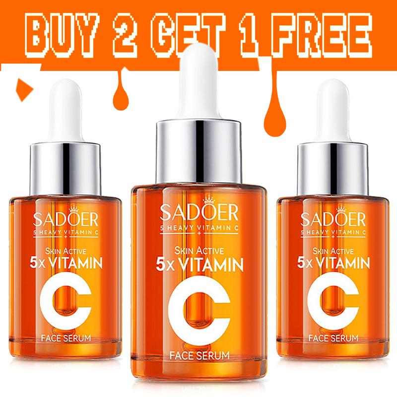 【BUY 2 GET 1 FREE】Vitamin C Face Serum 30MLHydrating Essence with Hyaluronic Acid & Centellafor Dull Skin Uneven Tone Fine Lines Pores Dry SkinMoisturizing Toner