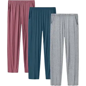 JINSHI  Pajama Pants Soft Comfortable Lightweight Elastic Drawstring Modal Pajama Bottoms Lounge Pants with Pockets Loungewear Nightwear