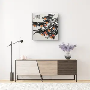 Traditional Chinese Asian Art Painting – "Everything Goes Well" (Shìshì Rúyì) by Hong Guzi