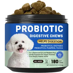 Furry Armor Probiotics for Dogs Soft Chews for Seasonal Allergies, Multivitamin Soft Chews for Dogs – Probiotics,  Gut & Digestive & Immune Support, Vet-Reviewed, Premium-Quality Ingredients - Supplements, Chicken Flavor, 180 Soft Chews
