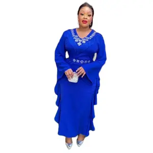 Elegant Royal Blue Fringe Glam All Night Sparkly Dress Womenswear Formal Party Lady Comfort Formal Wear Fashion Elegance Comfortable
