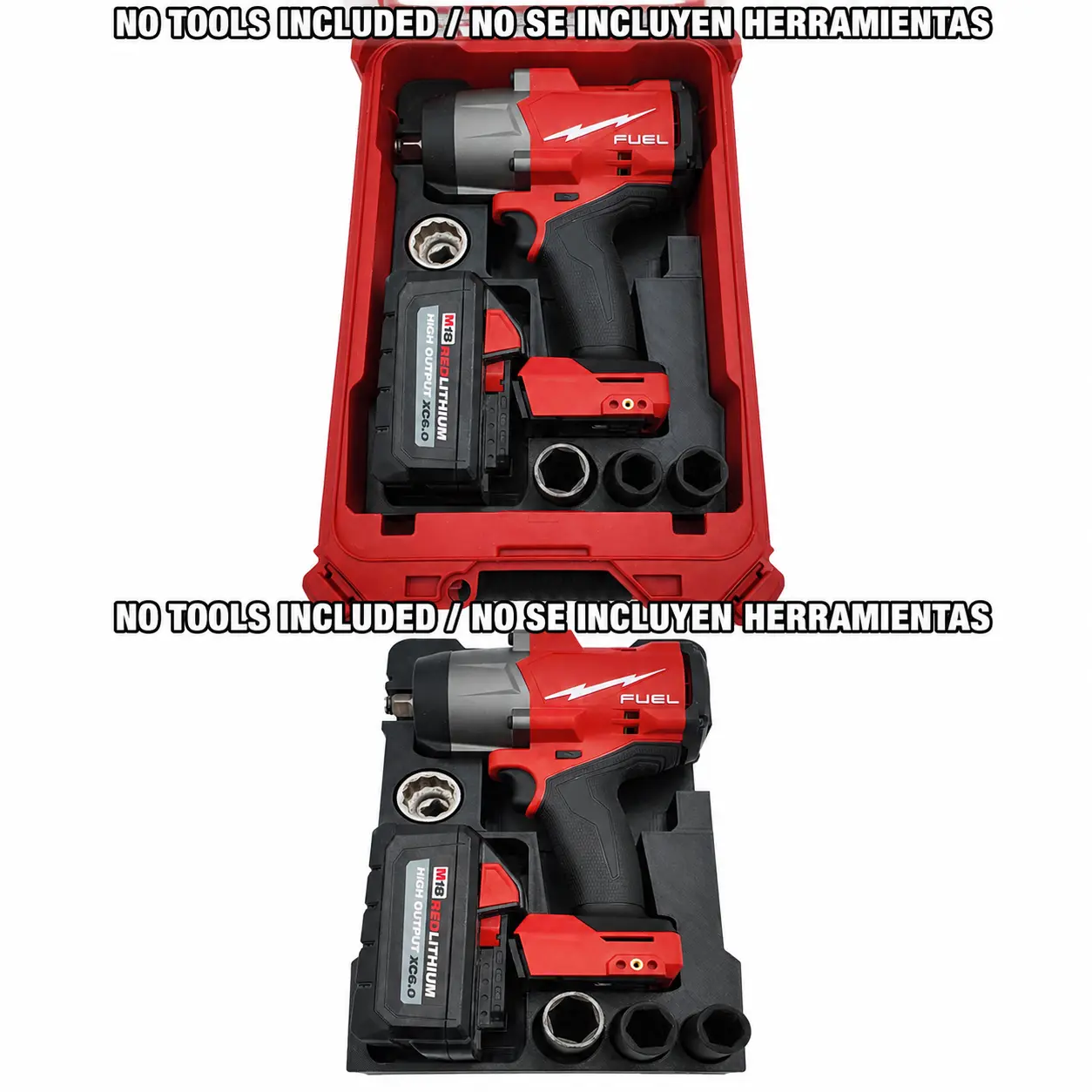 Packout Insert for M18 High Torque Impact Wrench Drill- Milwaukee Compact Organizer