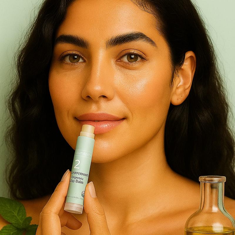 Numbrrrz Organic Peppermint Lip Balm - Refreshing Formula for Daily Use - USDA Organic Certified - 0.5 oz / 14g