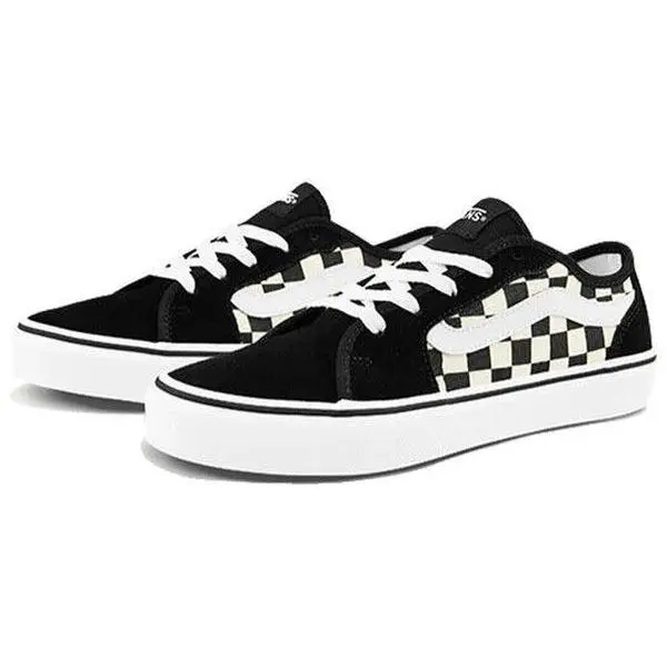 Vans Filmore Decon Sneaker in Black/White/Checkerboard Canvas | Women's