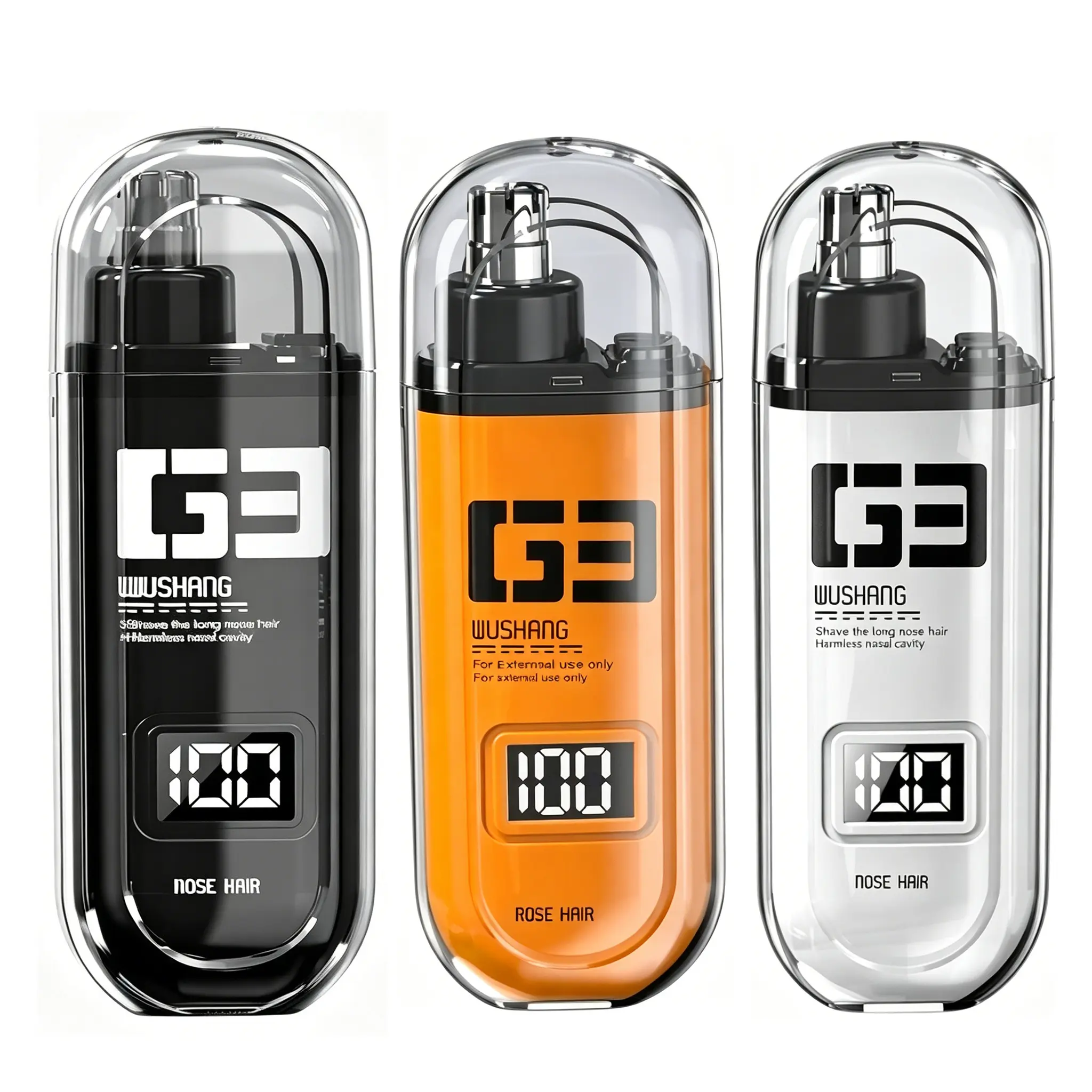 Nose Hair Trimmer for Men Women, Rechargeable Trimmer, Painless Eyebrow Facial Hair Shaver, LED Display