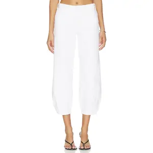 L'AGENCE Krista Tapered Leg Pant in Blanc
