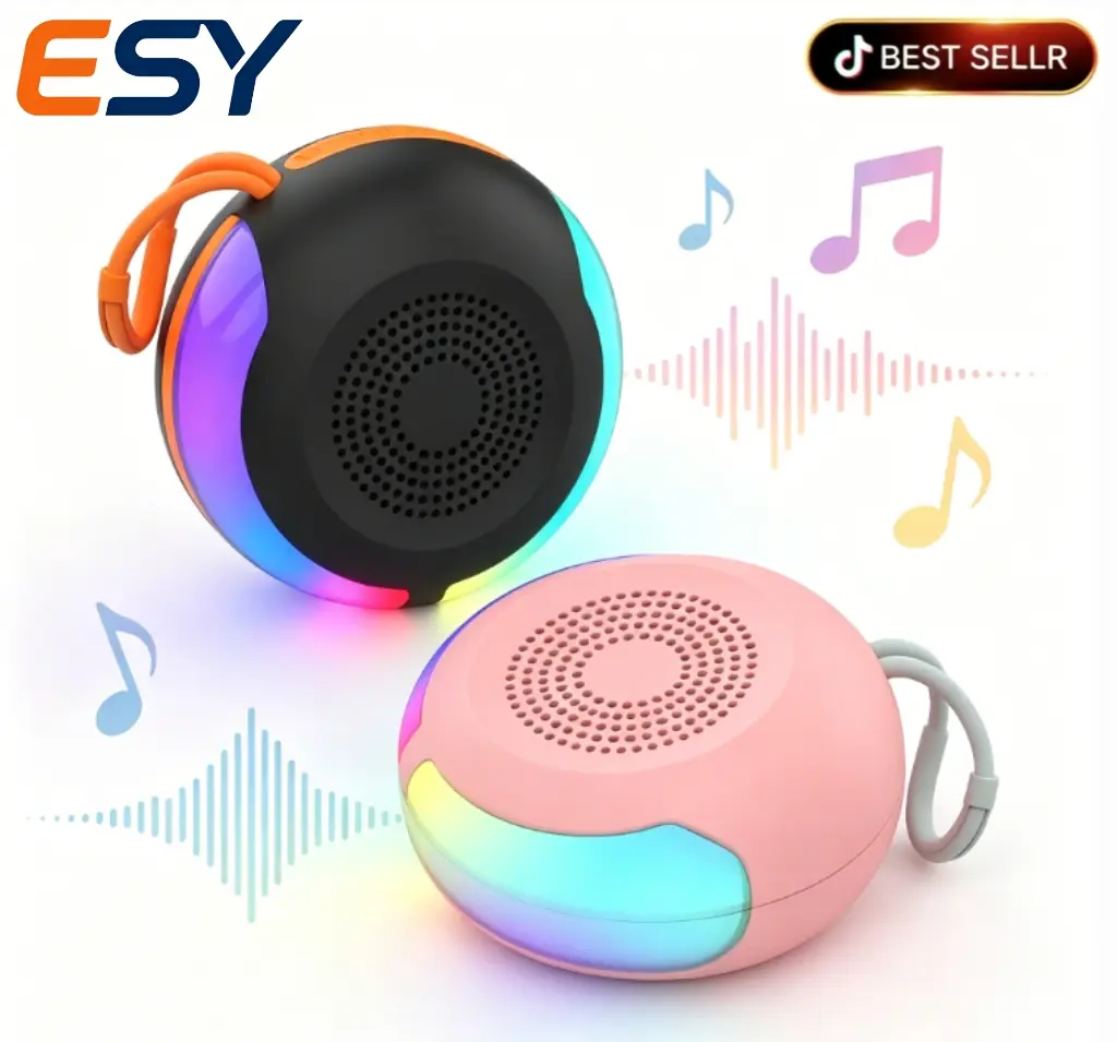Portable Wireless  Bluetooth Speaker,HIFI Stereo Sound Subwoofer with RGB Colorful LED Lights,USB Rechargeable Speaker For Parties, Travel, Home, ,Thanks giving Christmas New Year Gifth,Christmas Gift,subwoofer heavy bass