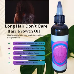 Long Hair Don't Care Growth Serum 4 oz - Oil with Grape Seed Oil & Essential Oils for Accelerated Hair Growth Serum. Haircare Comfort Repair