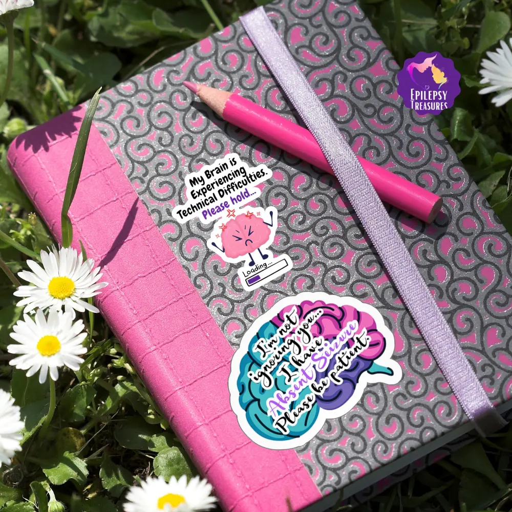 Brain Sticker | Absent Seizure Awareness Stickers | Stickers For Laptop Stickers, Water Bottle Stickers, Boxes, Wall Stickers, Notebook Stickers | Epilepsy Awareness, Vinyl