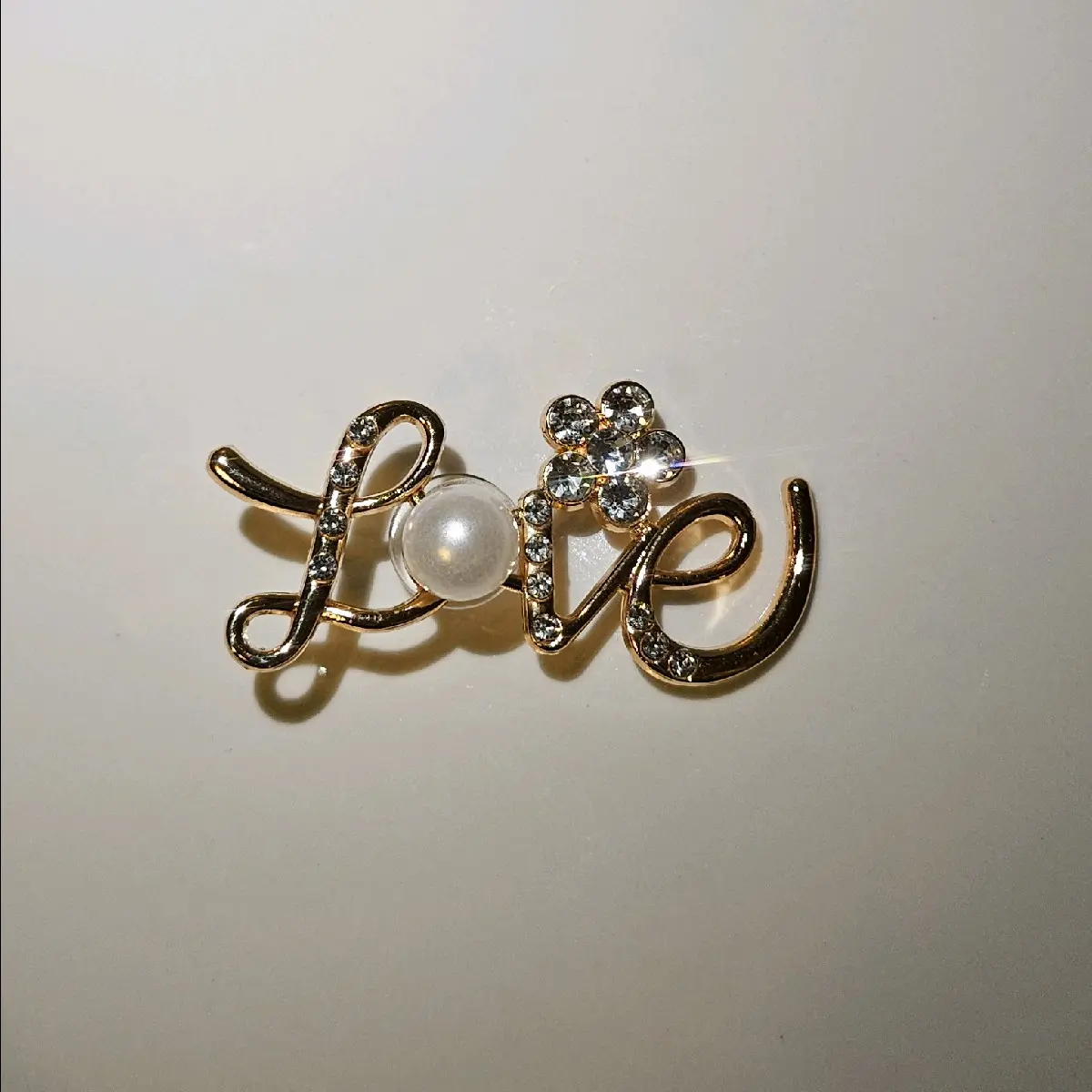 Love Gold Croc Charm