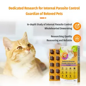 Cassiel Pet Natural Cat Parasite Support Chews Herbal Deworming Formula Chicken Flavor Supports Digestive Health Skin Health Immune Support Easy to Feed