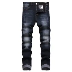 JUNBAOSS Mens Slim Fit Stretch Jeans Ripped Skinny Distressed Straight Leg Casual Fashion Comfort Flex Waist Denim Pants with Pockets Streetwear Tops