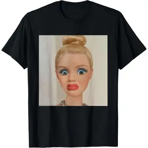 Funny Disgusted Doll face Meme Disgusting Reaction Sarcastic T-Shirt