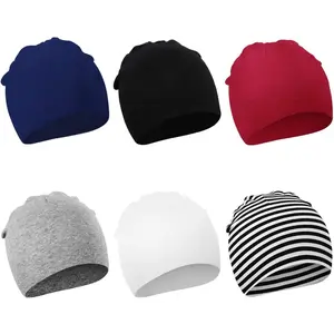 6 Pack Baby Hats for Boys Girls Unisex Soft Knit Beanie for Newborn Infant Toddler Kids