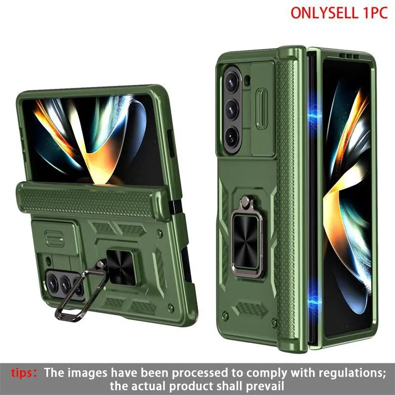 360-Degree Shockproof Phone Case Casing with Stand, Smartphone Shell Compatible with Samsung Galaxy Z Fold7 Z Fold6 Z Fold5, Durable Anti-Fall Protection Cover