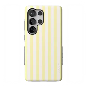 Casely Galaxy S25 Ultra Case | Sunday Best | Yellow Stripes | Bold Protective Design | Compatible with MagSafe