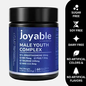 Joyable Male Youth Complex | NR + PQQ Supplement for Cellular Energy & Healthy Aging Support | 60 Capsules | 60 Days Supply
