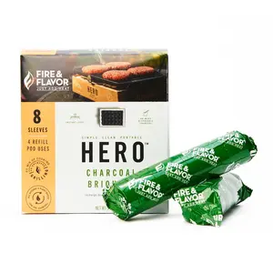 Fire & Flavor HERO 8 Sleeves Charcoal Briquets