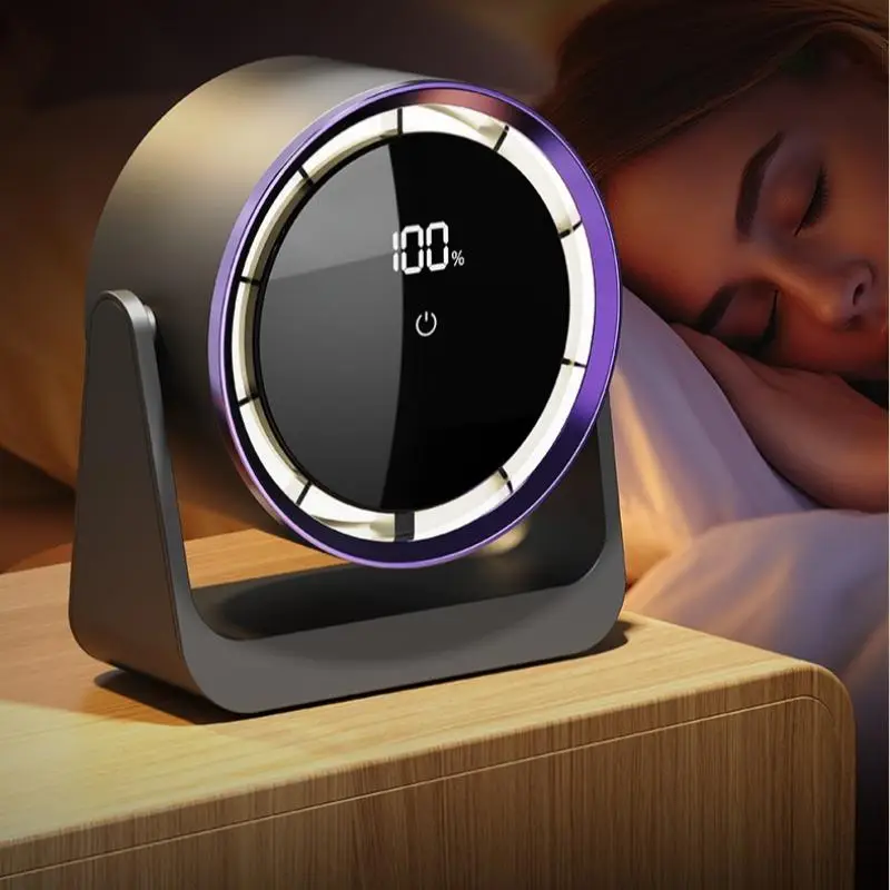 Portable Air Purifier, USB Rechargeable Air Circulation Fan with LED Display, 5 Speed Air Flow Fan, Household Appliances for Home Office